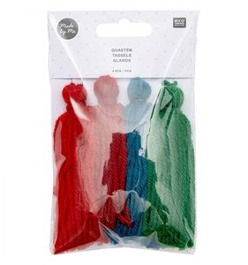 Set de pompones de lana red green