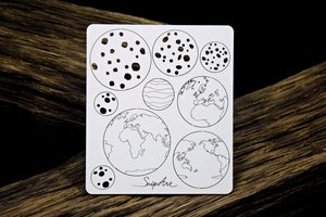 Snip Art Chipboard Up in the Air Earth and Moon