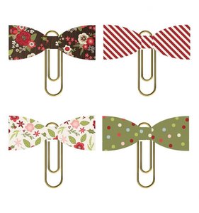 Clips con lazos Simple Stories Holly Jolly