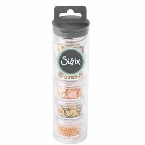 Sizzix Making Essential Sequins & Beads Gold 5 pk