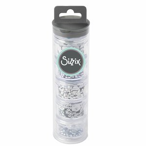 Sizzix Making Essential Sequins & Beads Silver 5 pk