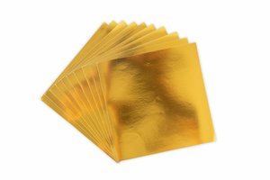 Sizzix Surfacez Adhesive Aluminum Metal Sheets Gold 10 pcs