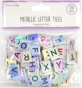 Letras Scrabble Dovecraft Foil Iridiscent 150 pcs