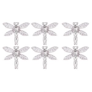 Adhesive Dragonflies 6 pcs Crystal