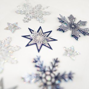 Pegatinas 3D Dovecraft Winter Wonderland Holographic Snowflakes