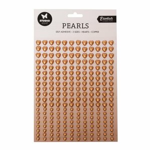 Studio Light Essentials Self-adhesive Pearls Copper Hearts