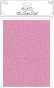 Cartulina A4 Premium Glitter Fuchsia Pink