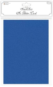 Cartulina A4 Premium Glitter Cobalt Blue