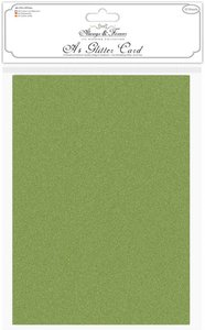 Cartulina A4 Premium Glitter Moss Green
