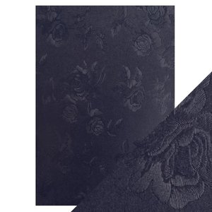 Cartulina A4 DeLuxe Grabada Navy Toile