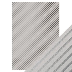 Cartulina A4 DeLuxe Foiled Kraft Silver Stripes