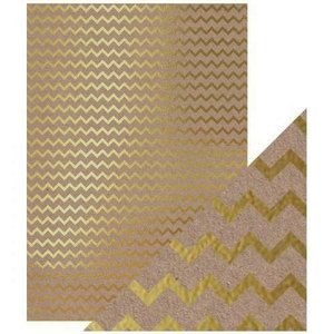 Cartulina A4 DeLuxe Foiled Kraft Golden Zigzag