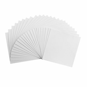 Pack cartulinas texturizadas Blancas 6x6" 24 pcs
