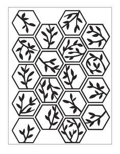 Carpeta de embossing Hexagon leaves