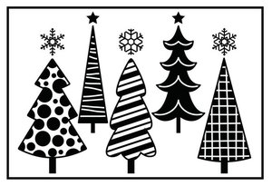 Carpeta de embossing Christmas trees