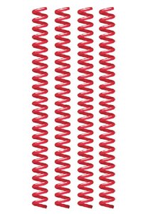 Espirales circulares de 2,5 cm Red 4 pcs