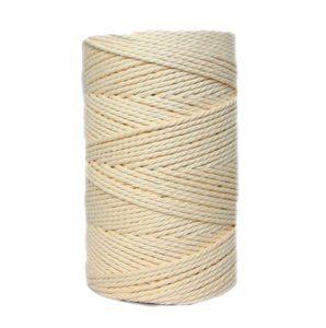 Bobina de cordón para macramé 2 mm 400 gr Amarillo pálido