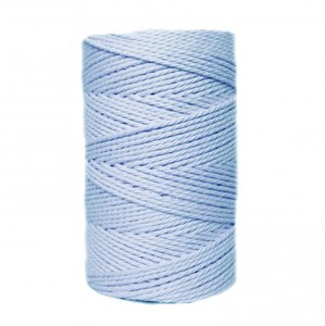 Bobina de cordón para macramé 3 mm 350 gr Azul horizonte