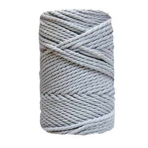 Bobina de cordón para macramé 7 mm 1 kg Gris Plata