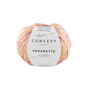 Hilo de Algodón Katia Veganette Rosas Vino Ocre