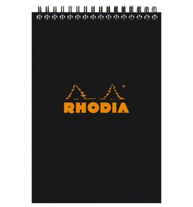 Cuaderno de puntitos A5 Rhodia Negro con espiral