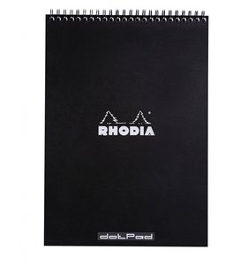 Cuaderno de puntitos A4 Rhodia Negro con espiral