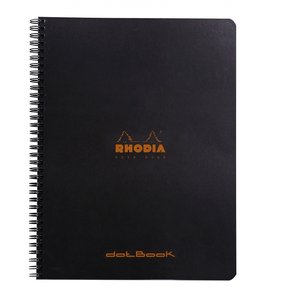 Cuaderno de puntitos A4+ Rhodia Negro con espiral