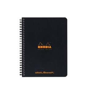 Cuaderno de puntitos A5+ Rhodia Negro con espiral