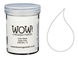 Polvos de embossing WOW Clear Gloss Super Fine Large Jar 160 ml