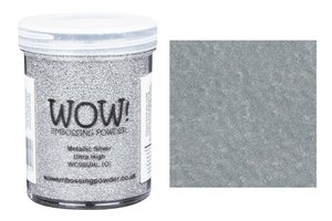 Polvos de embossing WOW Metallic Silver Ultra High Large Jar 160 ml