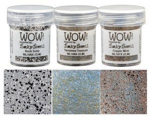 Polvos de embossing WOW Trio Timeless Funky Fossil