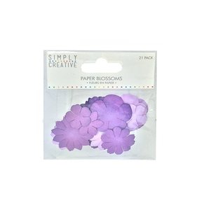 Flores de papel púrpurass Simply Creative