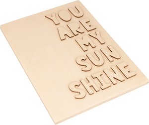 Forma de madera Artemio Jolies Comptines placa Sunshine