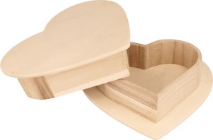 Caja de madera para decorar corazón