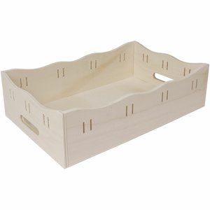Bandeja de madera para decorar con pasacintas