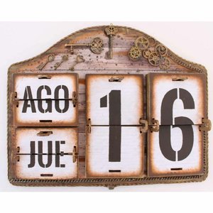 Calendario permanente en madera de chopo y DM
