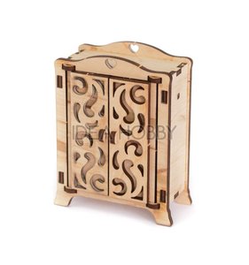 Armario de madera para casa de muñecas