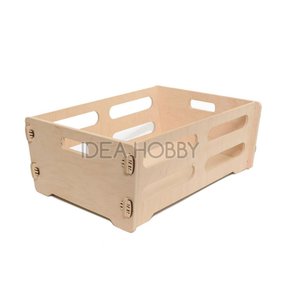 Caja de madera con asas 38x27x15 cm