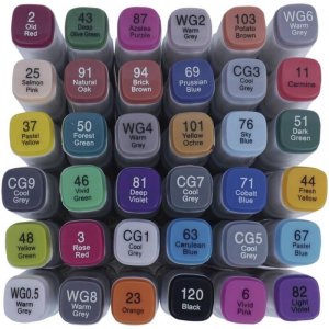 Set 36 rotuladores al alcohol Art Flow Artis Decor