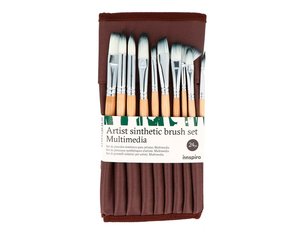 Set Innspiro de 24 pinceles sintéticos para artistas con estuche