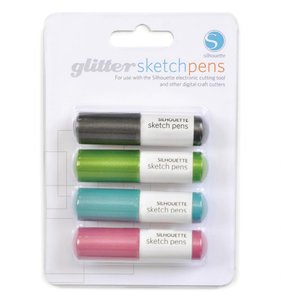 Set Sketch Pens Glitter Silhouette