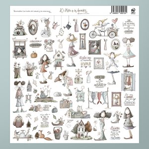 Hoja de recortables Las hadas del corazón y las estaciones de El Altillo de los Duendes