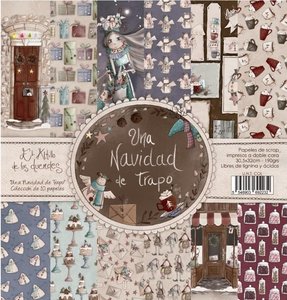 Colección 6 papeles Una Navidad de Trapo