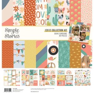 Kit 12"x12" Boho Sunshine Collector's Essential Kit de Simple Stories