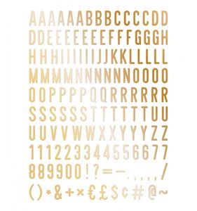 Pack letras 2" Gold para Letter Board