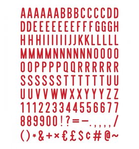 Pack letras 2" Red para Letter Board