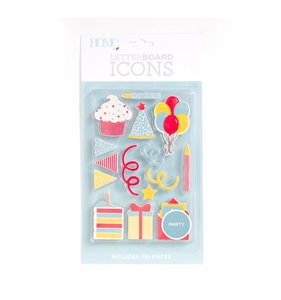 Set PARTY Letter Board Icons