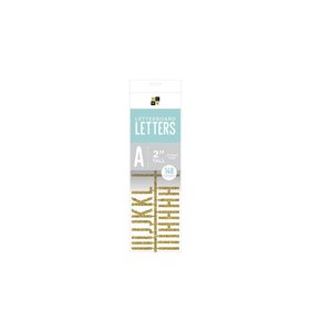 Pack letras 2" Gold Glitter para Letter Boards
