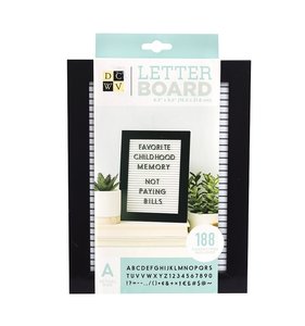 Mini Letter Board 5"x7" White with black frame