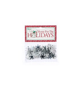 Confetti Snowflakes White and Silver